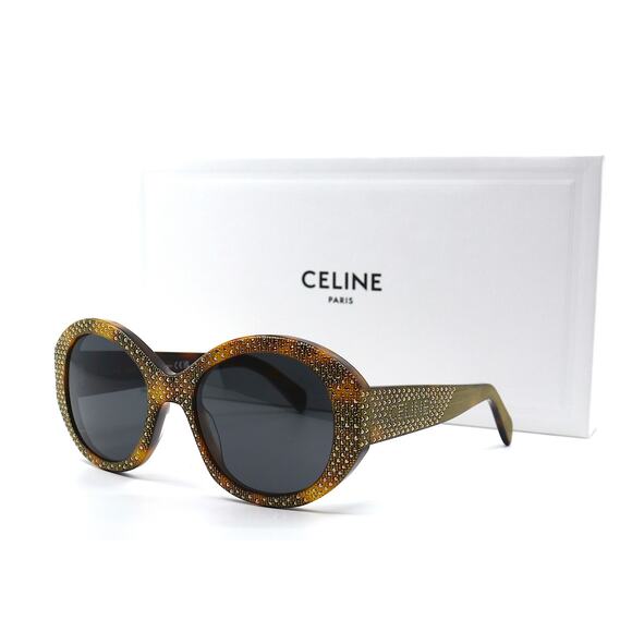 NEW CELINE CL4240IS 53A HAVANA WITH GOLD EMBELLISHMENT SUNGLASSES AUTHENTIC - Picture 4 of 10